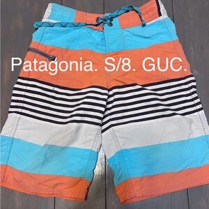 Patagonia Multicolor Striped Trunks. S (8). GUC